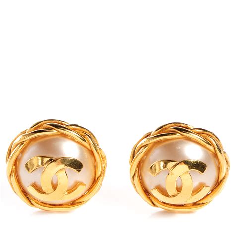 chanel replica earings|faux chanel clip on earrings.